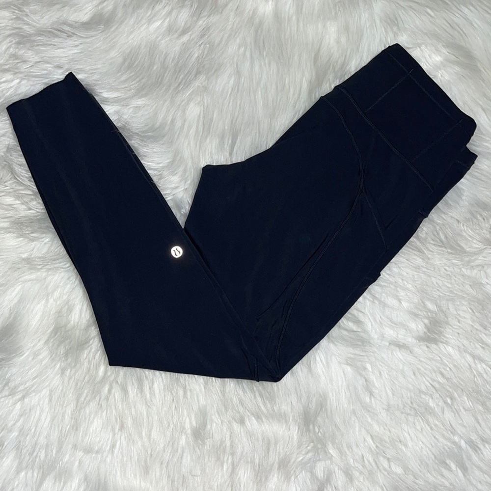 Lululemon Black Fast and Free leggings with pockets
